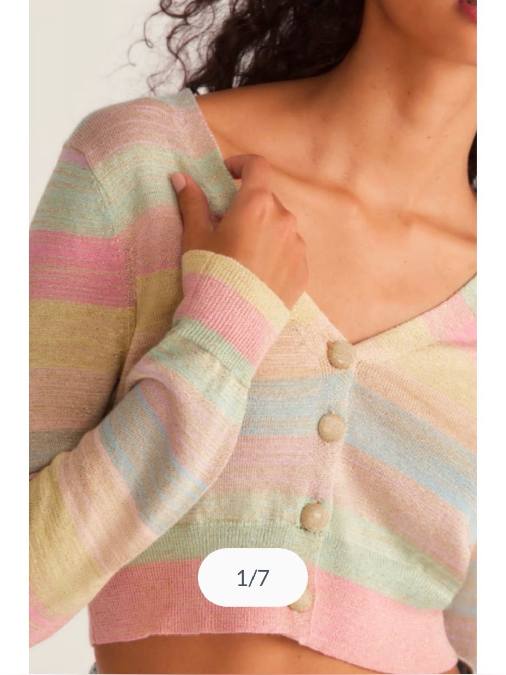 Milly Asteria Crop Cardigan in Pastel Sunrise 

New With Tags